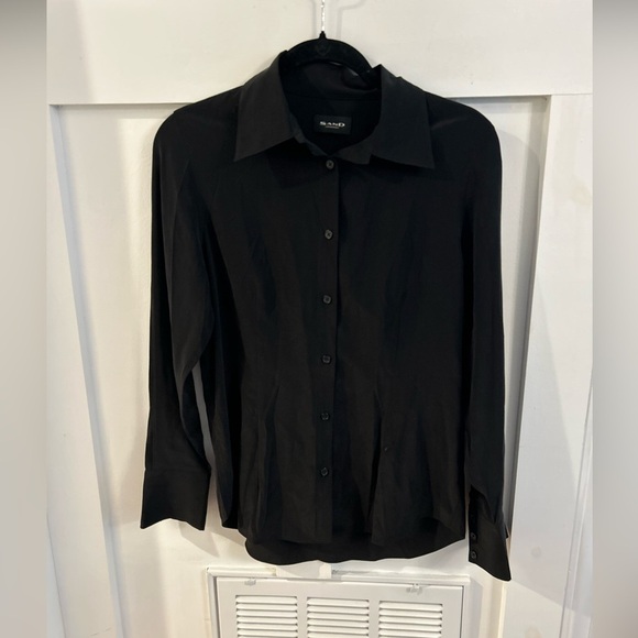 Sand Copenhagen Black Silk blend button down shirt - Picture 2 of 7
